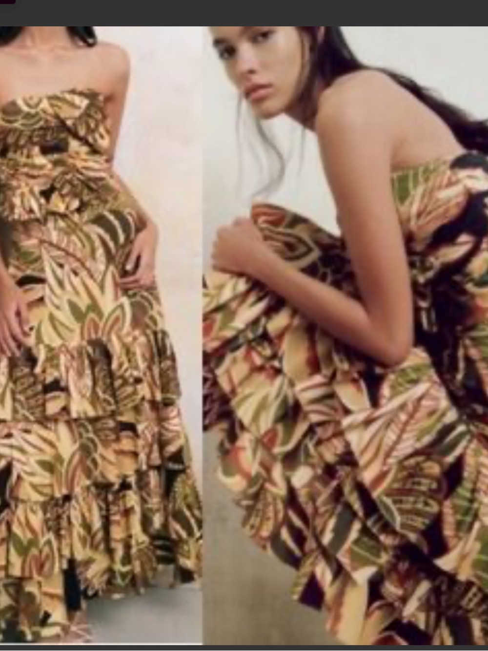 Zara Multicolor Tropical Ruffle Two-Piece Set Size S - Picture 13 of 16